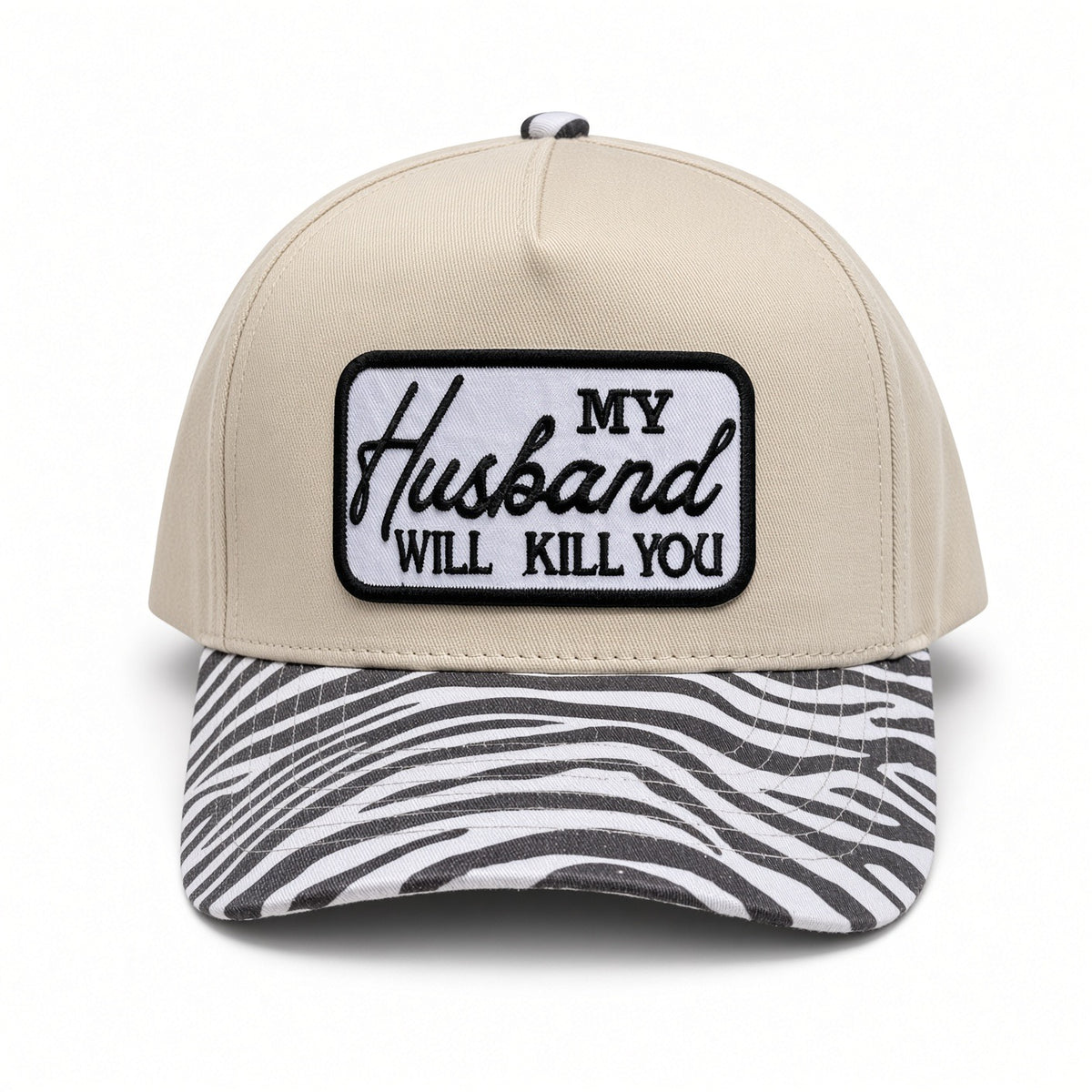 QUICK ORDER My husband will k*ll you hat - embroidered patch