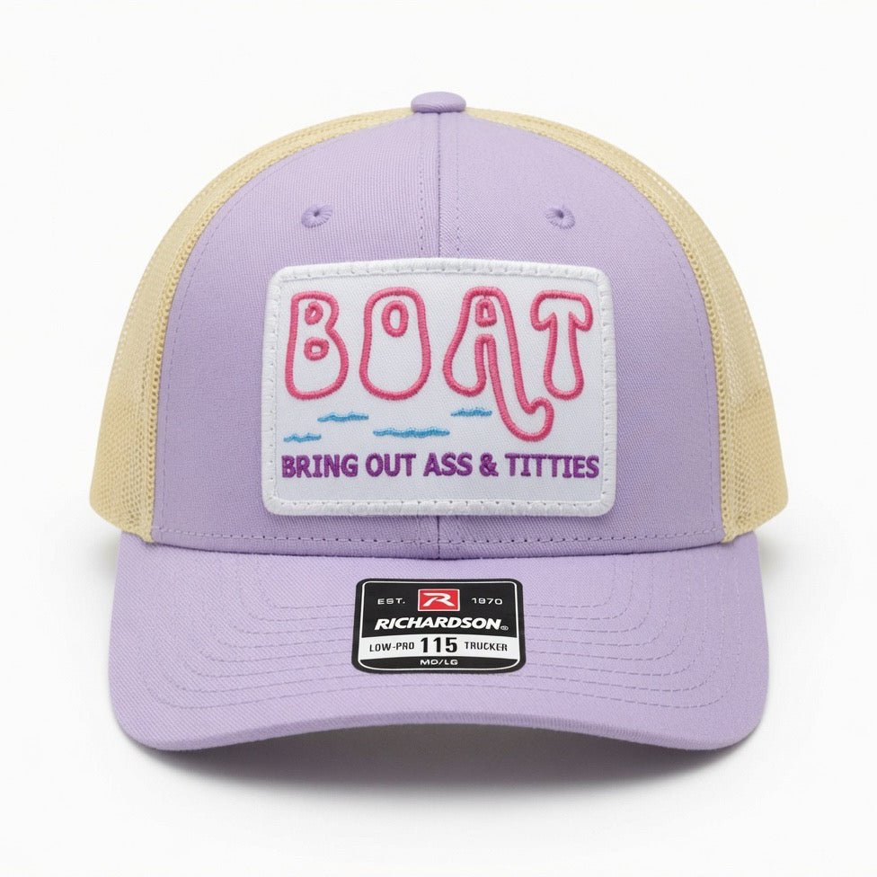 QUICK ORDER Boat hat - pink patch