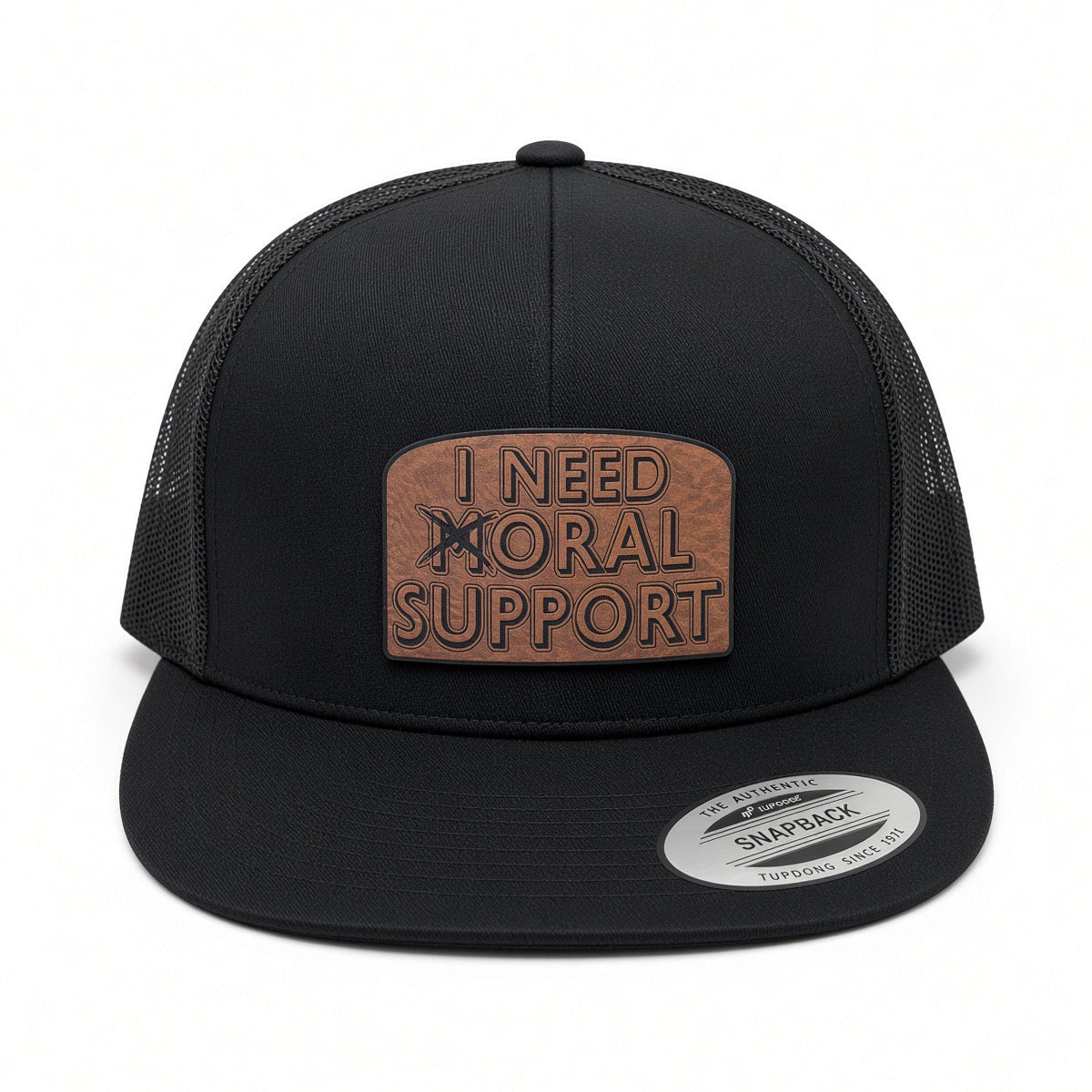 QUICK ORDER I need oral support hat - brown leather patch