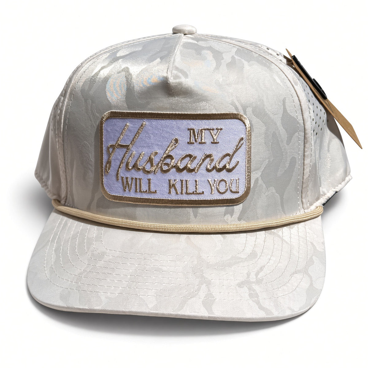 QUICK ORDER My husband will k*ll you hat - embroidered patch