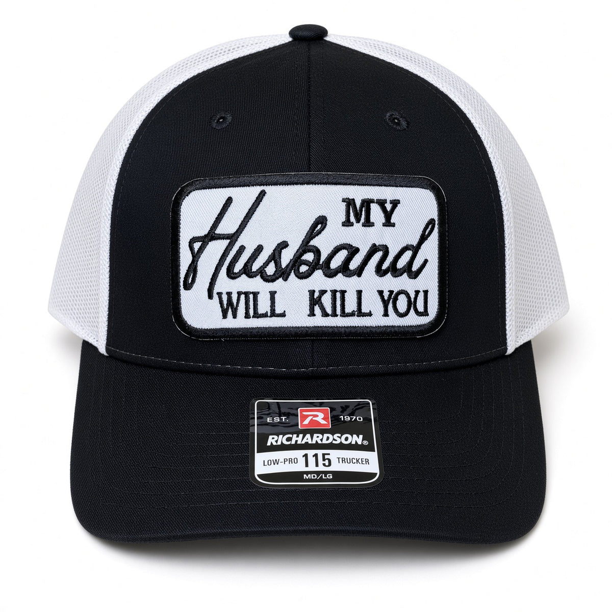 QUICK ORDER My husband will k*ll you hat - embroidered patch