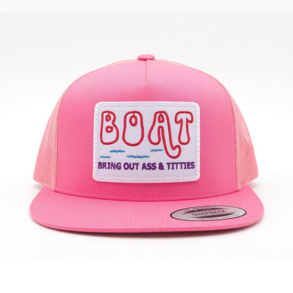 QUICK ORDER Boat hat - pink patch