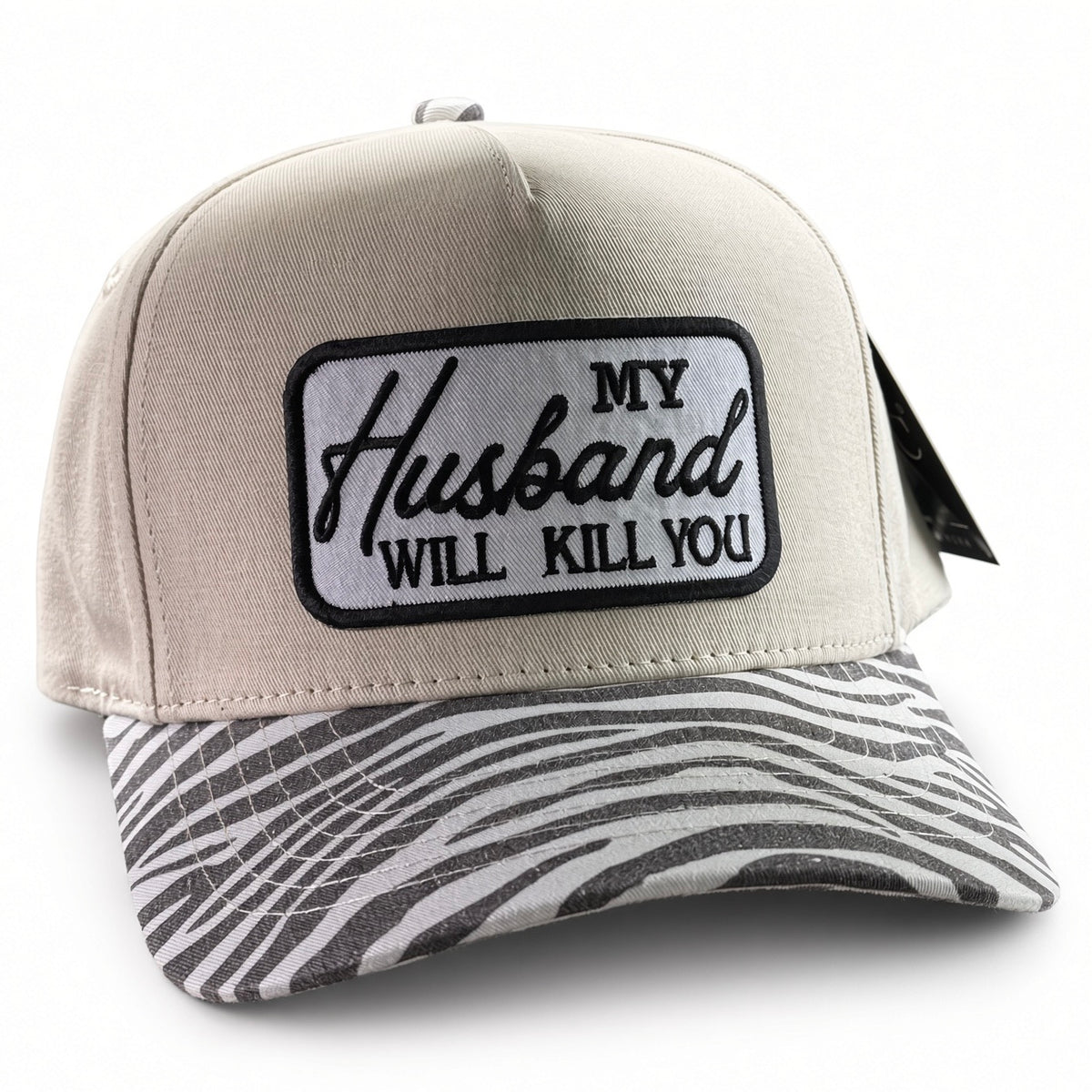 QUICK ORDER My husband will k*ll you hat - embroidered patch