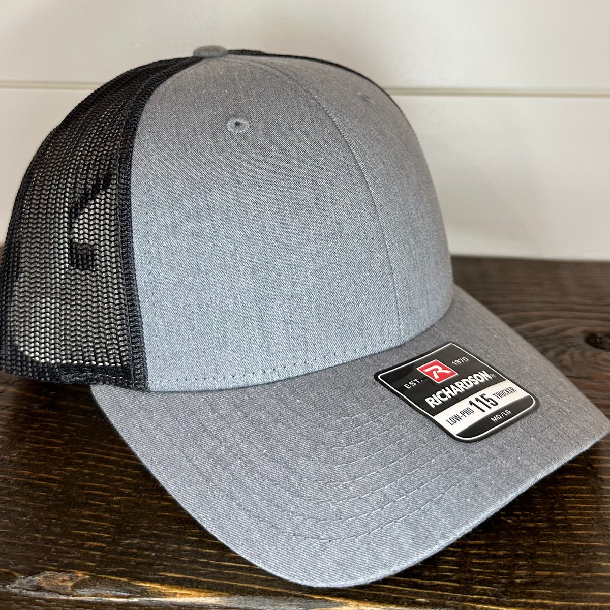 Richardson 115 MD LG Low Pro Trucker Hat Heather Charcoal Rusty Lids richardson-115-md-lg-low-pro-trucker-hat-heather-charcoal-rusty-lids