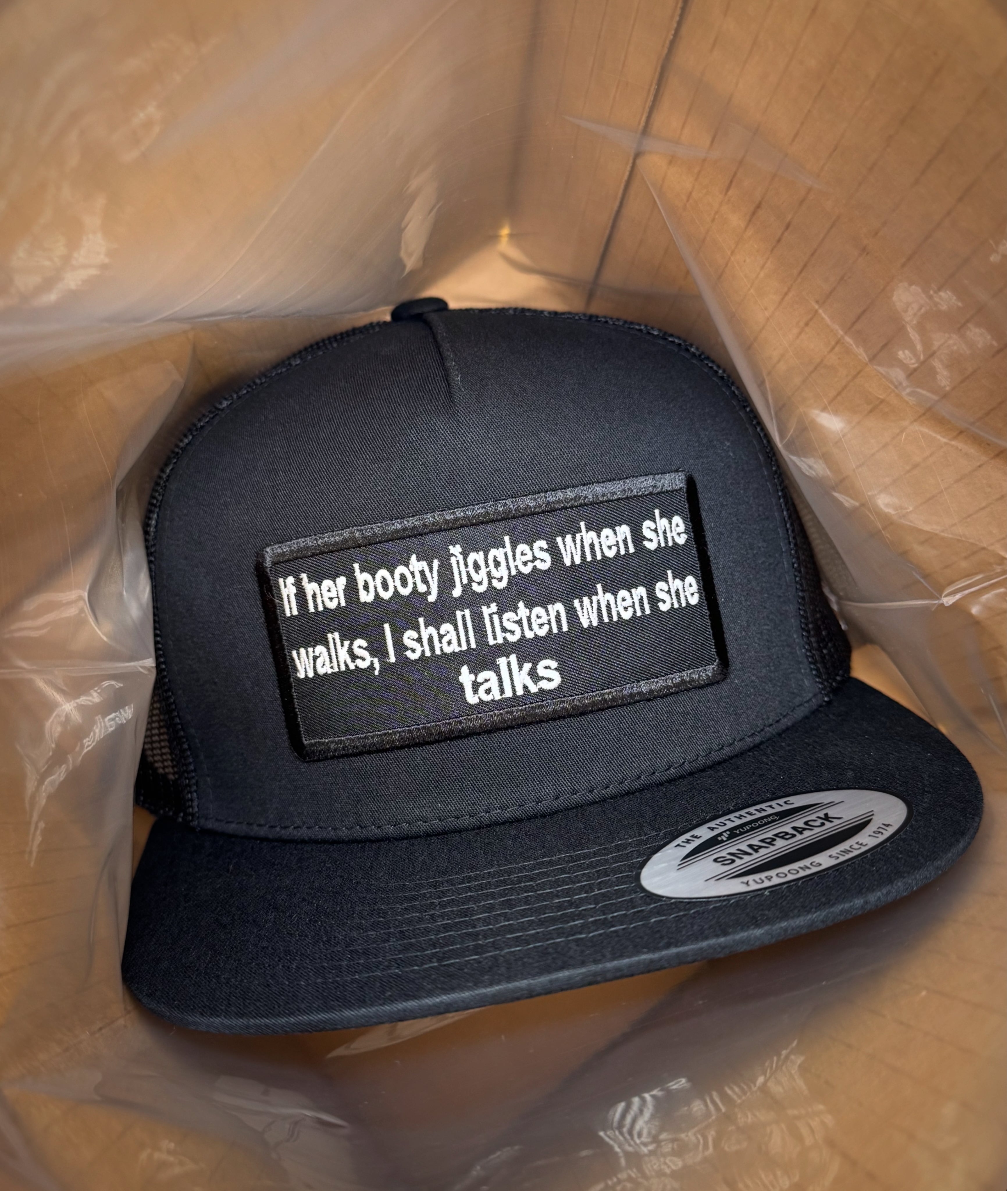 CLEARANCE QUICK ORDER If Her Booty Jiggles Hat - Blk 6006