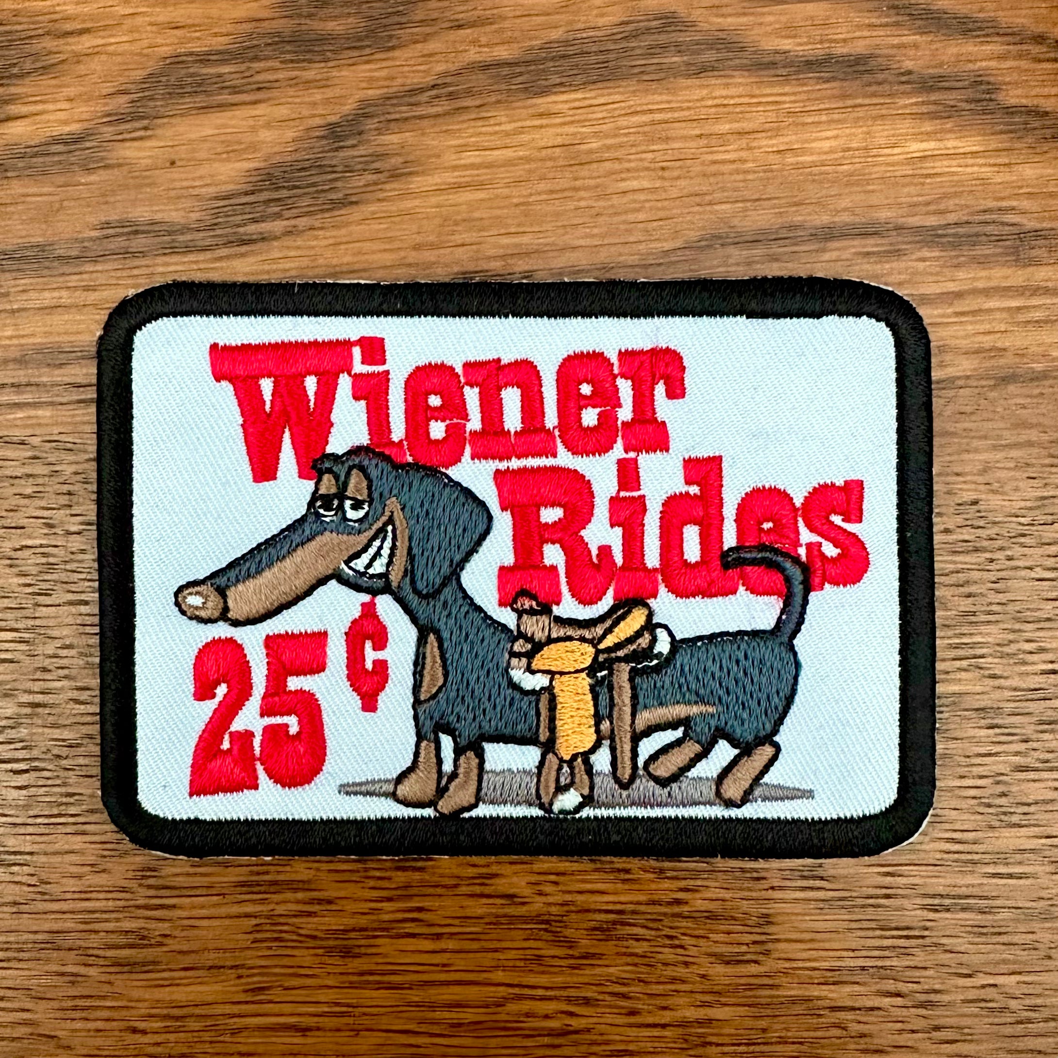 Wiener Rides Wiener Rides 25¢ Patch - Original – Rusty Lids