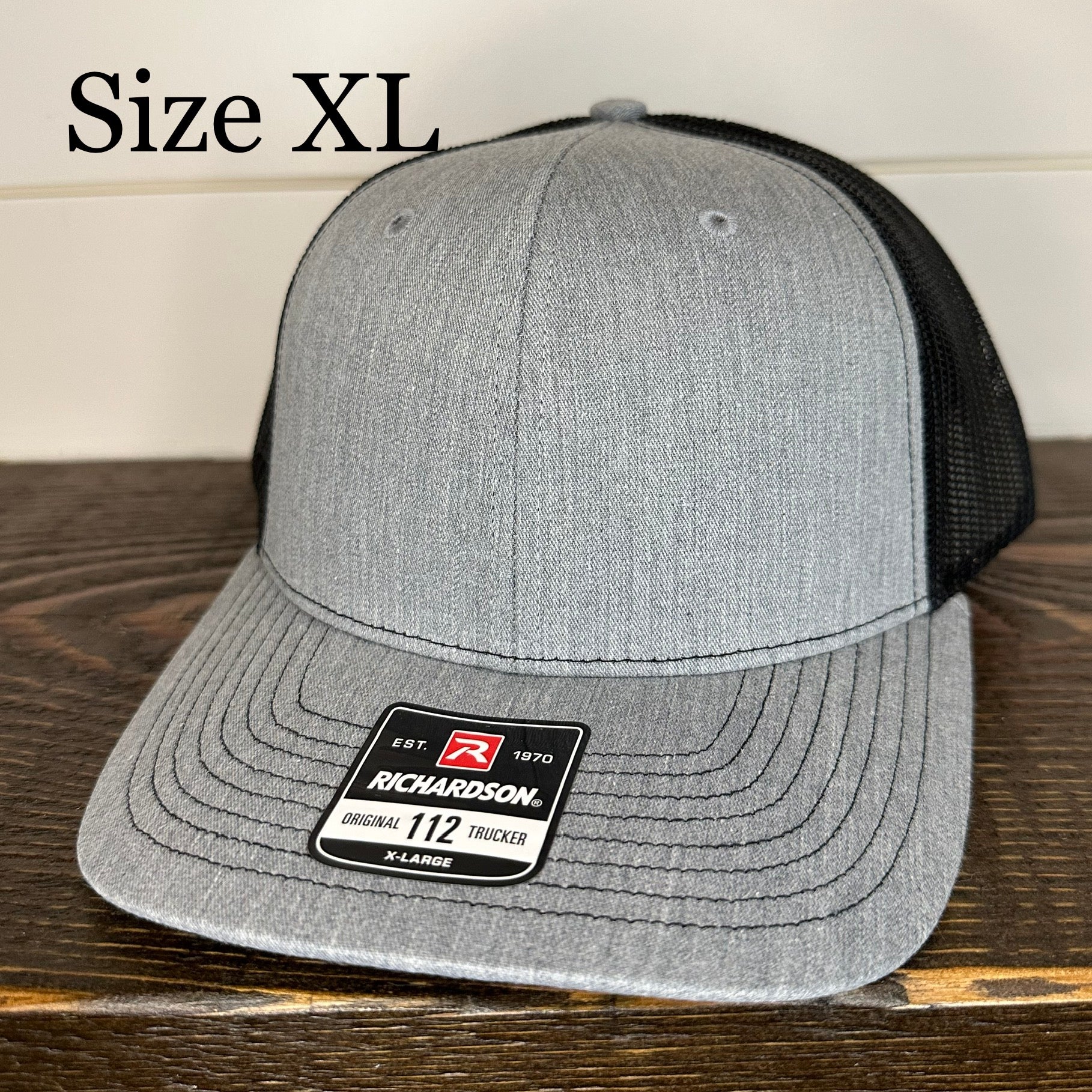 XL* Richardson XL 112 Classic Trucker Hat- Heather Grey/ Black – Rusty Lids