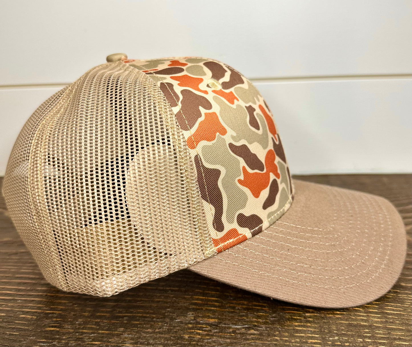 Wayward Classic Trucker Hat Camo/ Brown/ Khaki Rusty Lids